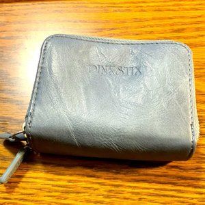 Pink Stix Double Zip Card Holder